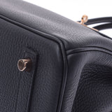 HERMES Hermes Birkin 30 Black Rose Gold Bracket Y engraved (around 2020) Ladies Togo Handbag Unused Ginzo