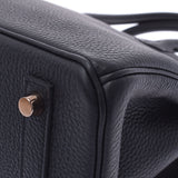 HERMES Hermes Birkin 30 Black Rose Gold Bracket Y engraved (around 2020) Ladies Togo Handbag Unused Ginzo