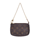 路易威顿路易·维顿（Louis Vuitton）路易威登（Louis Vuitton）会标迷你棕色M58009女士会标帆布配件袋B Feden Ginzo