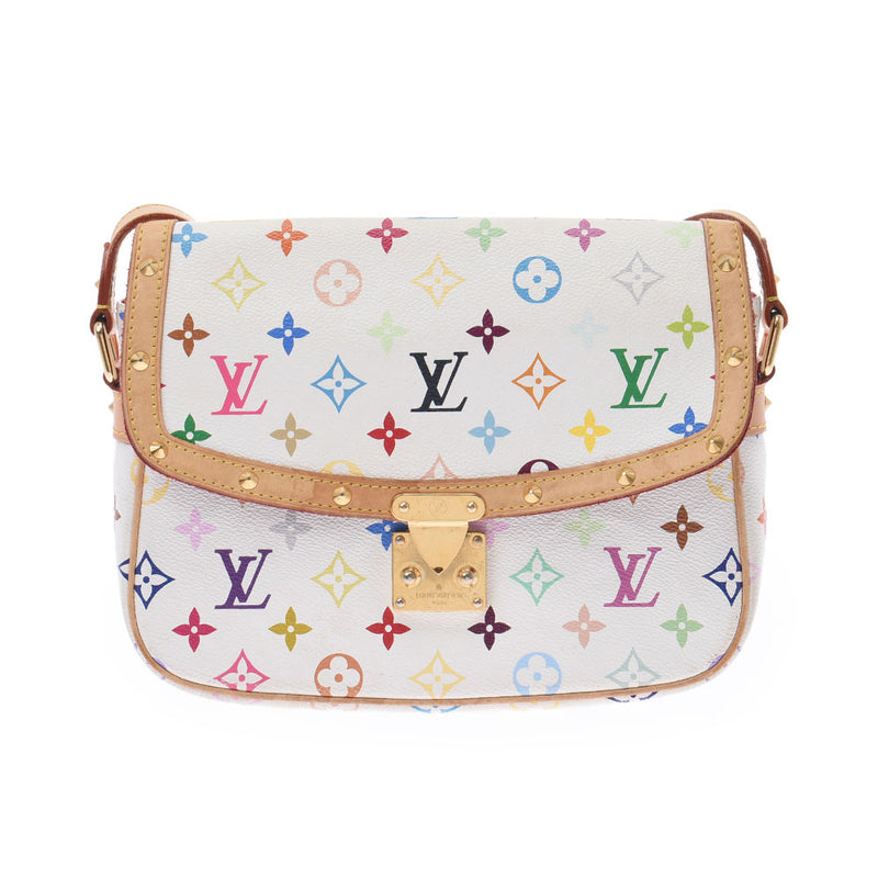 Louis Vuitton LV White Multicolor Monogram Sologne Crossbody Purse