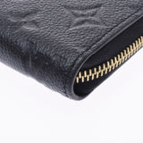 LOUIS VUITTON Louis Vuitton Monogram Amplant Zippy Wallet Noir M61864 Unisex Leather Long Wallet A Rank Used Ginzo