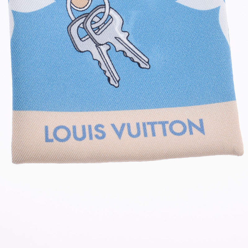 LOUIS VUITTON スカーフ シルク モノグラム ベージュ シルバー系シルクサイズ