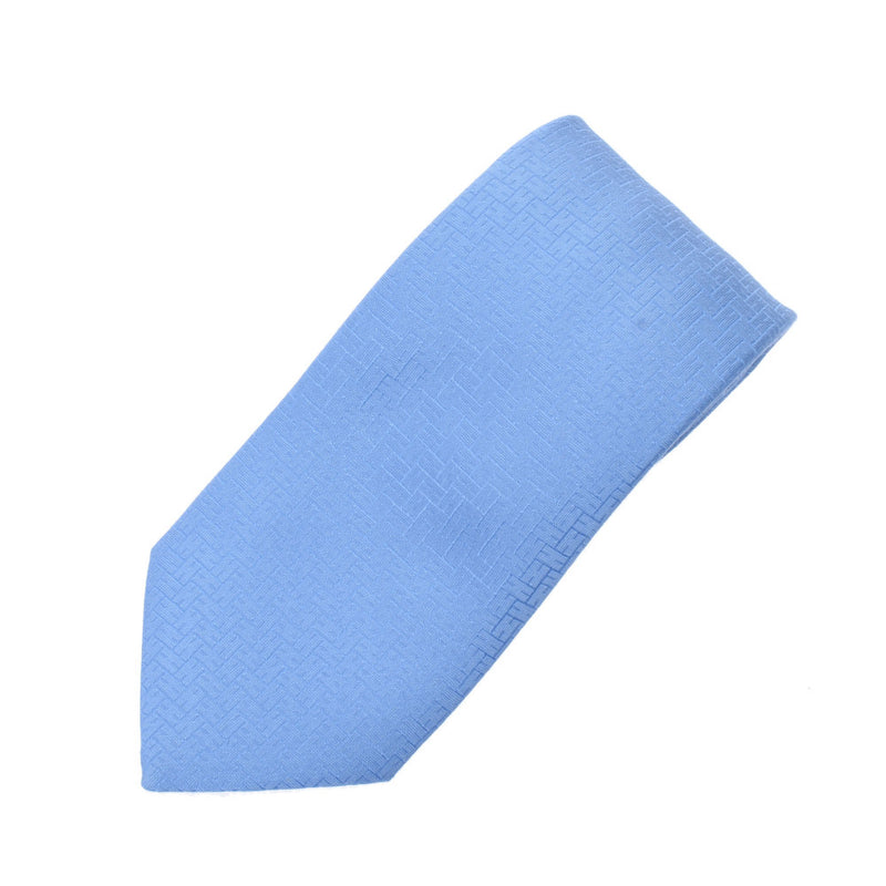 爱马仕爱马仕（Hermes Hermes）h图案浅蓝色男士丝绸100％领带