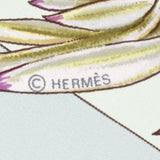 HERMES Hermes Care JARDIN SECRET/Secret Garden Light Green Ladies Silk 100 % Scarf A Rank used Ginzo
