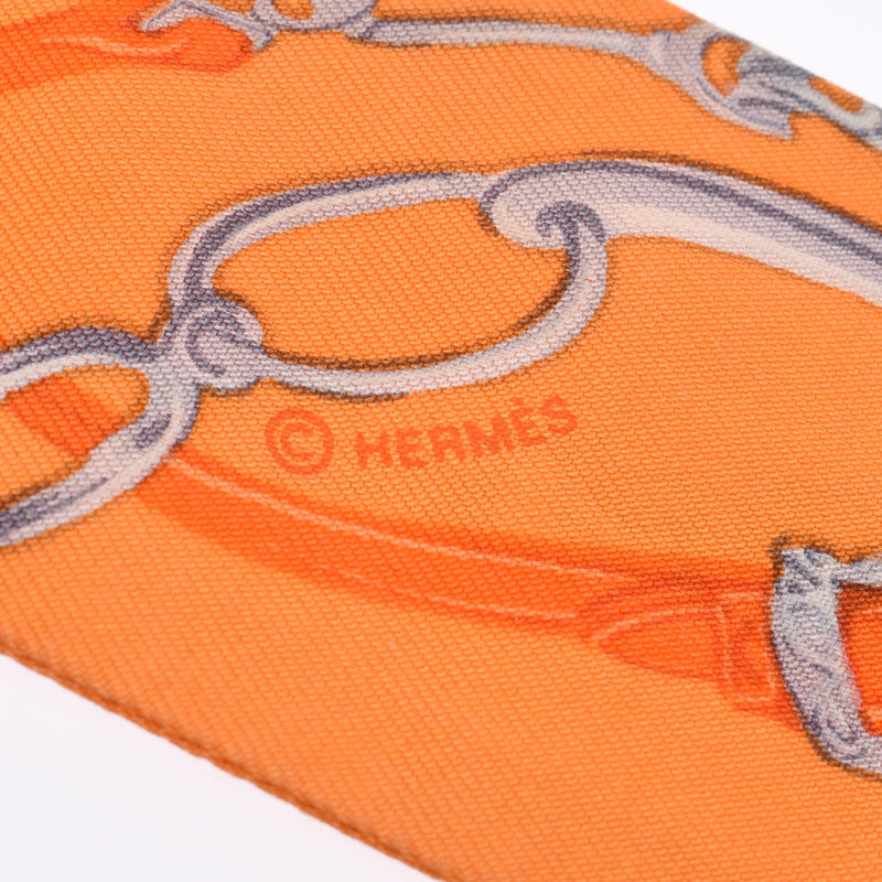 HERMES Hermes twilly old tag BRIDES DE GALA/Brid de Gala Orange Ladies Silk 100 % Scarf B Used Ginzo