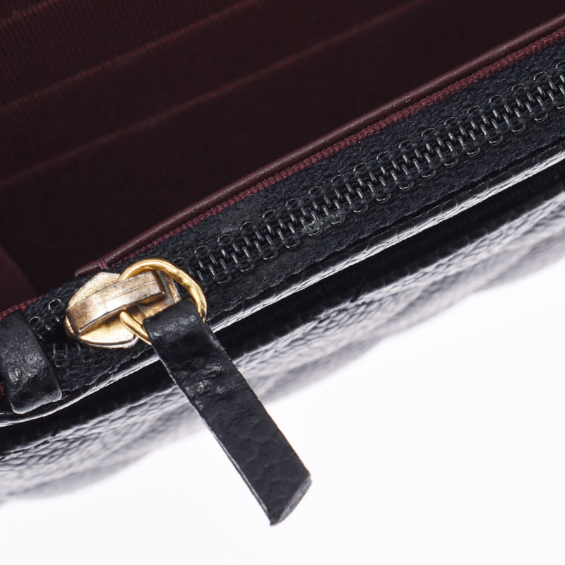 CHANEL Chanel Matrasse Black Gold Bracket Ladies Caviar Skin Chain Wallet New Used Ginzo