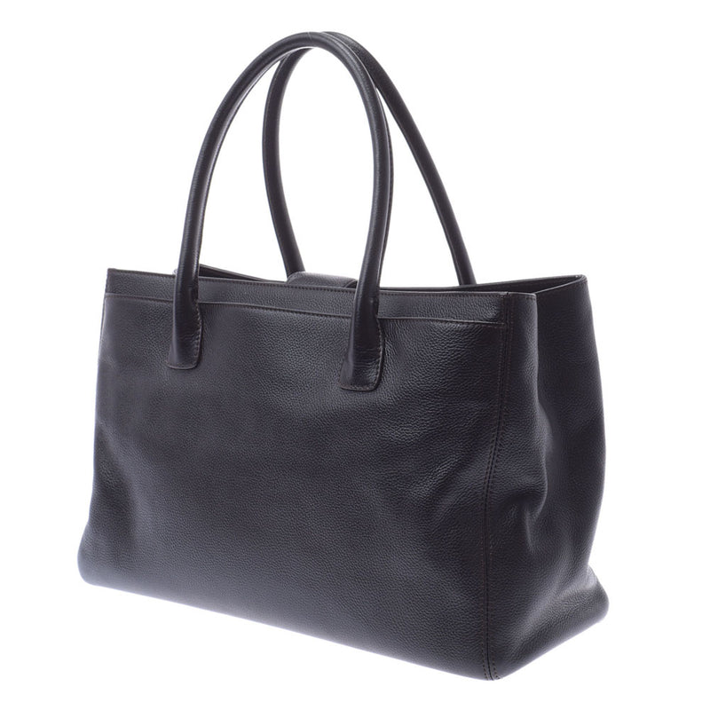 CHANEL Chanel Executive Tote Dark Brown Silver Bracket Ladies Calf Tote Bag A Rank used Ginzo