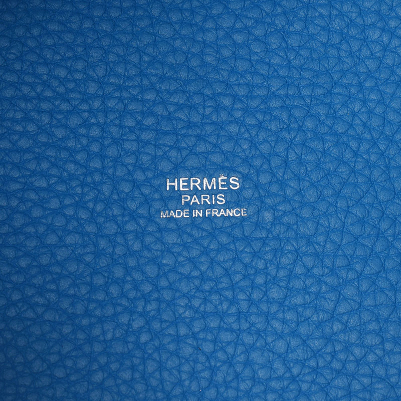 HERMES Hermes Picotan Lock PM Bluezanjibar Silver Bracket A engraved (around 2017) Ladies Toryon Lemance Handbag A Rank Used Ginzo