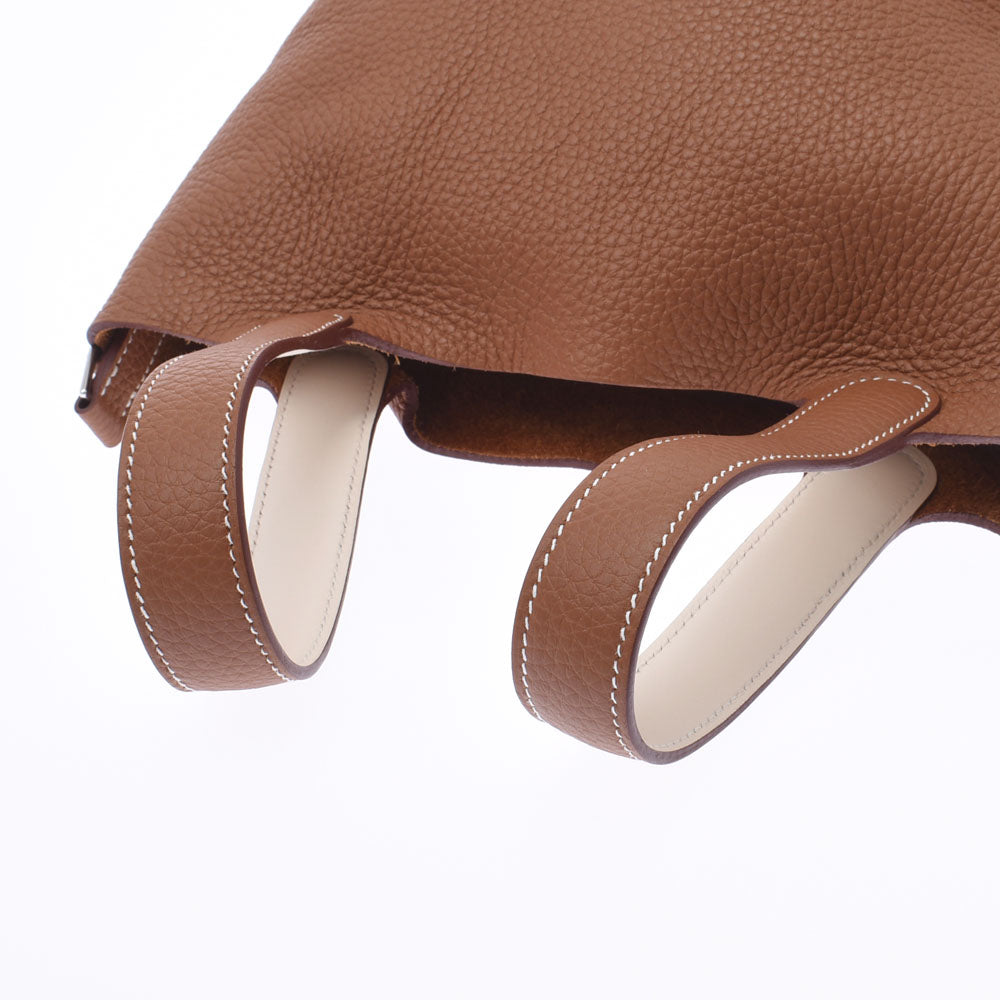 HERMES ピコタンロックMM エクラ　ゴールド×ナタ　シルバー金具　Y 刻印 エルメスピコタンロック PM エクラ ゴールド/ナタ シルバー金具 Y刻印