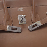 HERMES Hermes Birkin 25 Alzan Silver Bracket □ M engraved (around 2009) Ladies Voice Improvement Handbag A Rank used Ginzo