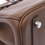 HERMES Hermes Birkin 25 Alzan Silver Bracket □ M engraved (around 2009) Ladies Voice Improvement Handbag A Rank used Ginzo