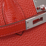 HERMES エルメス バーキン 25 ルージュカザック(赤) シルバー金具 □P刻印(2012年頃) レディース トゴ ハンドバッグ Aランク 中古 銀蔵