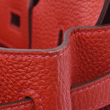 HERMES エルメス バーキン 25 ルージュカザック(赤) シルバー金具 □P刻印(2012年頃) レディース トゴ ハンドバッグ Aランク 中古 銀蔵