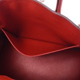 HERMES エルメス バーキン 25 ルージュカザック(赤) シルバー金具 □P刻印(2012年頃) レディース トゴ ハンドバッグ Aランク 中古 銀蔵