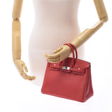 HERMES エルメス バーキン 25 ルージュカザック(赤) シルバー金具 □P刻印(2012年頃) レディース トゴ ハンドバッグ Aランク 中古 銀蔵