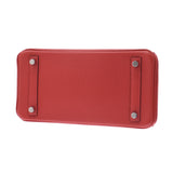 HERMES エルメス バーキン 25 ルージュカザック(赤) シルバー金具 □P刻印(2012年頃) レディース トゴ ハンドバッグ Aランク 中古 銀蔵