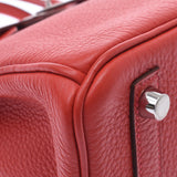 HERMES エルメス バーキン 25 ルージュカザック(赤) シルバー金具 □P刻印(2012年頃) レディース トゴ ハンドバッグ Aランク 中古 銀蔵