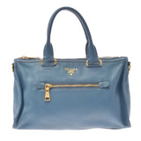 PRADA Prada 2WAY Blue BL0805 Ladies Calf Handbag B Rank used Ginzo