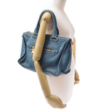 PRADA Prada 2WAY Blue BL0805 Ladies Calf Handbag B Rank used Ginzo