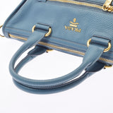 PRADA Prada 2WAY Blue BL0805 Ladies Calf Handbag B Rank used Ginzo