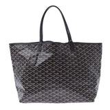 GOYARD ゴヤール サンルイGM  黒 ユニセックス PVC/レザー トートバッグ ABランク 中古 銀蔵