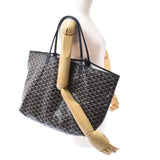 GOYARD ゴヤール サンルイGM  黒 ユニセックス PVC/レザー トートバッグ ABランク 中古 銀蔵