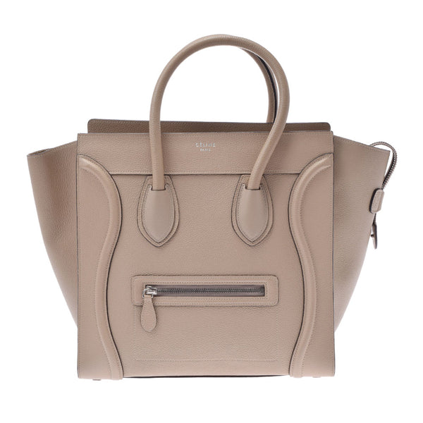 CELINE Celine Raggie Mini Shopper Beige Ladies Calf Handbag A Rank used Ginzo