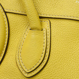 CELINE Celine Ragger Micro Shopper Yellow Ladies Calf Handbag B Rank used Ginzo
