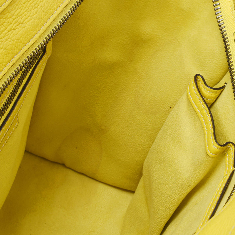 CELINE Celine Ragger Micro Shopper Yellow Ladies Calf Handbag B Rank used Ginzo