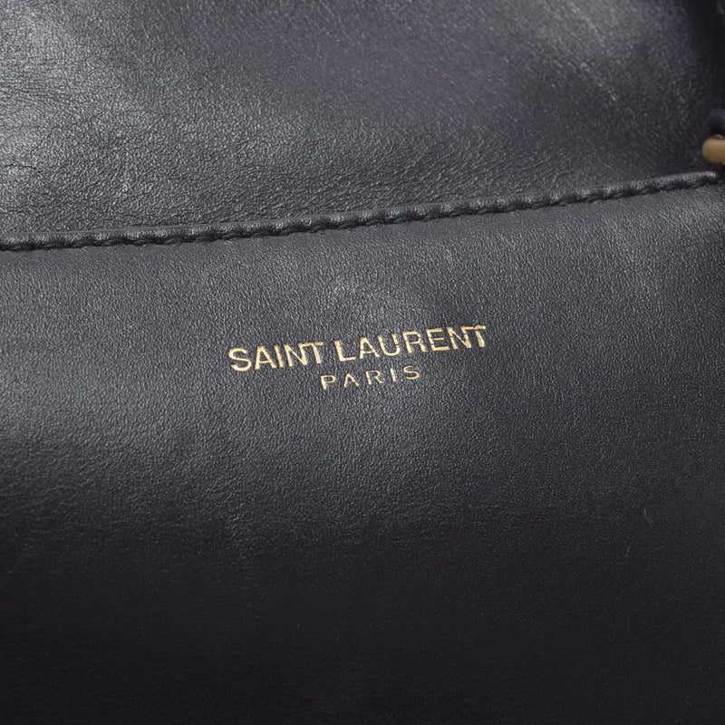 SAINT LAURENT Saint Laurent Baby Duffel 2WAY Black 330958 Ladies Calf Handbag B Rank Used Ginzo
