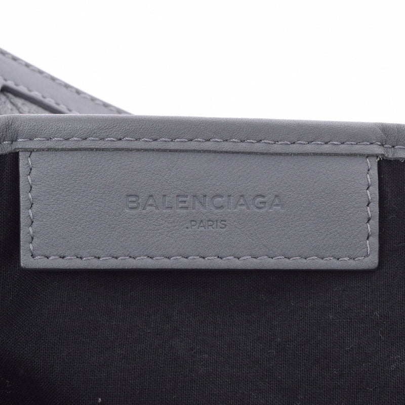 BALENCIAGA バレンシアガ ネイビーカバ M グレー 339936 ユニセックス カーフ トートバッグ Bランク 中古 銀蔵