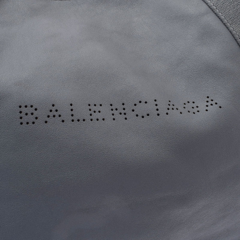 BALENCIAGA バレンシアガ ネイビーカバ M グレー 339936 ユニセックス カーフ トートバッグ Bランク 中古 銀蔵