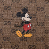 GUCCI グッチ ミッキーコラボ ラウンドフォルム ブラウン アンティーク調ゴールド金具 603938 レディース PVC カーフ ショルダーバッグ Aランク 中古 銀蔵