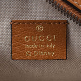 GUCCI グッチ ミッキーコラボ ラウンドフォルム ブラウン アンティーク調ゴールド金具 603938 レディース PVC カーフ ショルダーバッグ Aランク 中古 銀蔵