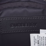 Burberry Burberry徽标印刷西袋黑色8021091男女尼龙皮革身体包新二手Ginzo