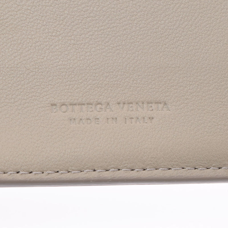 BOTTEGAVENETA ボッテガヴェネタ イントレチャート コの字ファスナー財布 グレー BD3516233H ユニセックス ラムスキン 二つ折り財布 Aランク 中古 銀蔵