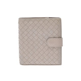 BOTTEGAVENETA BottegaVeneta Intrecciato Chartro Fastener Wallet Gray BD3516233H Unisex Lambskin Bi -fold Wallet A Rank Used Ginzo