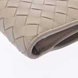 bottegaveneta bottegaveneta intrecciato chartro紧固件钱包灰色BD3516233H男女lambskin bi -fold a fold钱包a级二手ginzo