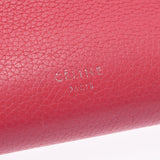 CELINE セリーヌ ラージフラップウォレット ピンク レディース カーフ 長財布 Bランク 中古 銀蔵