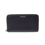 BALENCIAGA Balenciaga Round Fastener Long Wallet Black 551935 Unisex Calf Long Wallet B Rank Used Ginzo