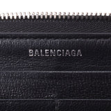 BALENCIAGA Balenciaga Round Fastener Long Wallet Black 551935 Unisex Calf Long Wallet B Rank Used Ginzo