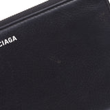 BALENCIAGA Balenciaga Round Fastener Long Wallet Black 551935 Unisex Calf Long Wallet B Rank Used Ginzo