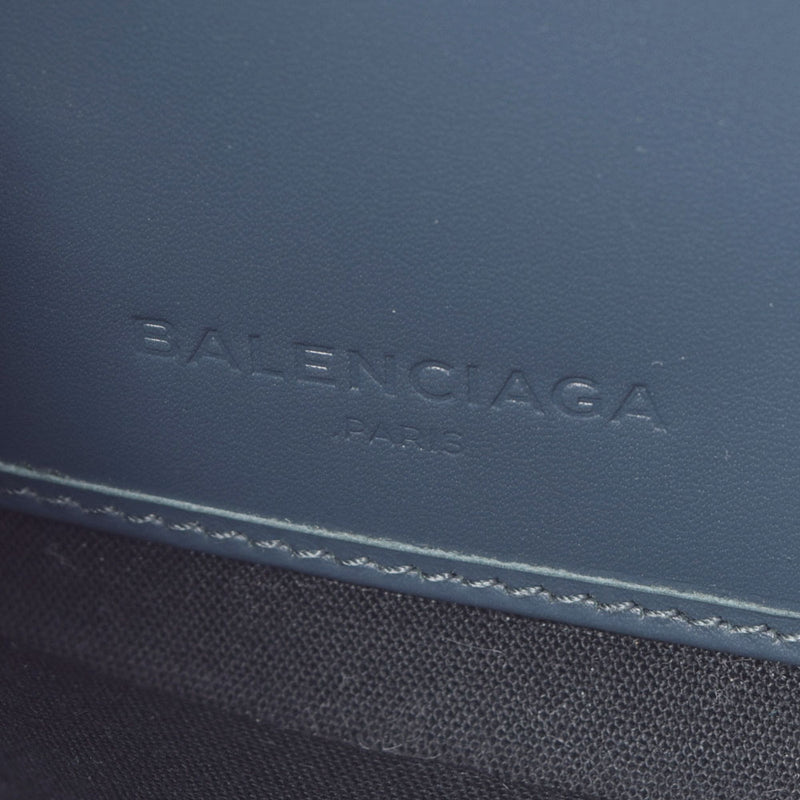 BALENCIAGA Balenciaga Nude Continental Dark Gray/Purple Unisex Calf Long Wallet B Used Ginzo