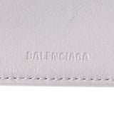 BALENCIAGA Balenciaga embossed compact wallet white 640107 Unisex calf three -fold wallet B rank used Ginzo