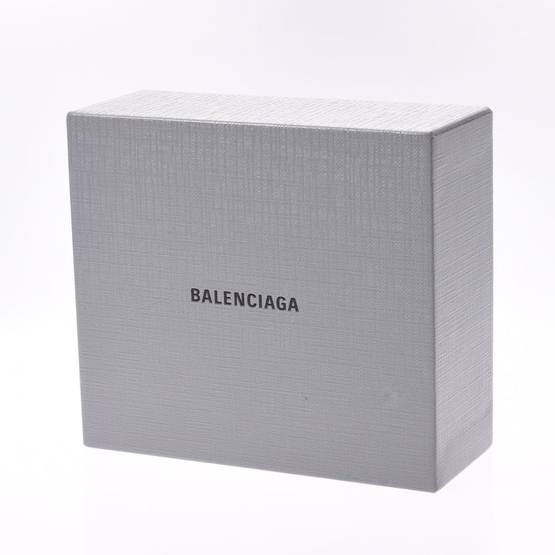 BALENCIAGA Balenciaga embossed compact wallet white 640107 Unisex calf three -fold wallet B rank used Ginzo