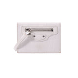 BALENCIAGA Balenciaga embossed compact wallet white 640107 Unisex calf three -fold wallet B rank used Ginzo