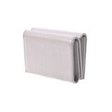 BALENCIAGA Balenciaga embossed compact wallet white 640107 Unisex calf three -fold wallet B rank used Ginzo