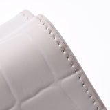 BALENCIAGA Balenciaga embossed compact wallet white 640107 Unisex calf three -fold wallet B rank used Ginzo