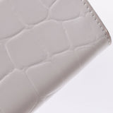 BALENCIAGA Balenciaga embossed compact wallet white 640107 Unisex calf three -fold wallet B rank used Ginzo