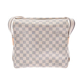 LOUIS VUITTON Louis Vuitton Damier Azur Navi Glio White N51189 Unisex shoulder bag B rank used Ginzo